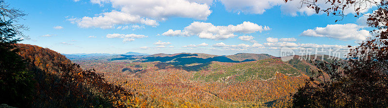 Chestoa View，全景，Appalachian Mountains, Blue Ridge Parkway, USA